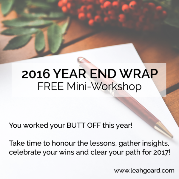 2016 YEAR END WRAP